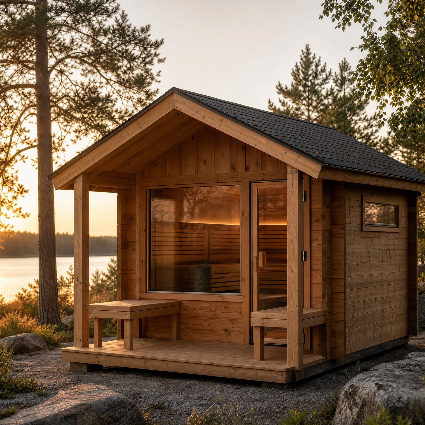 Lakeside Traditional 6-Person Outdoor Sauna