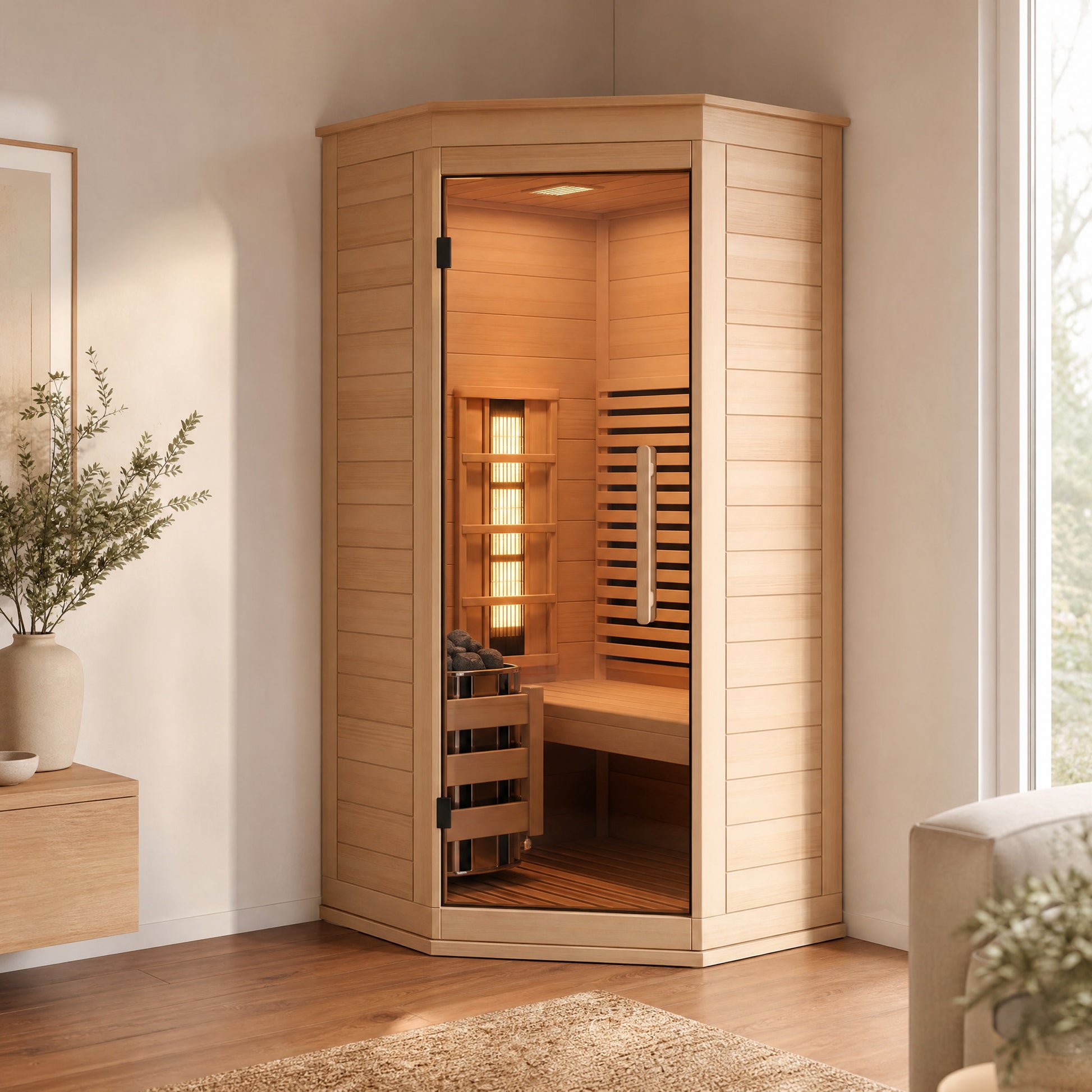 Nordic Hybrid 1-Person Dual-Heat Sauna