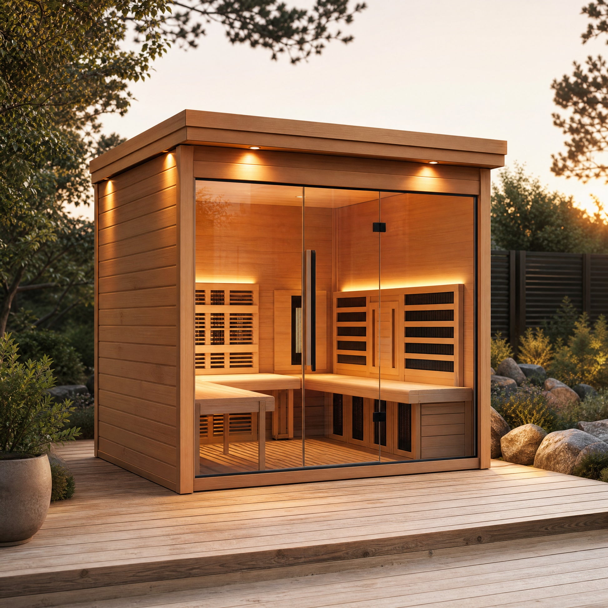 Solaris 4-Person Outdoor Infrared Sauna