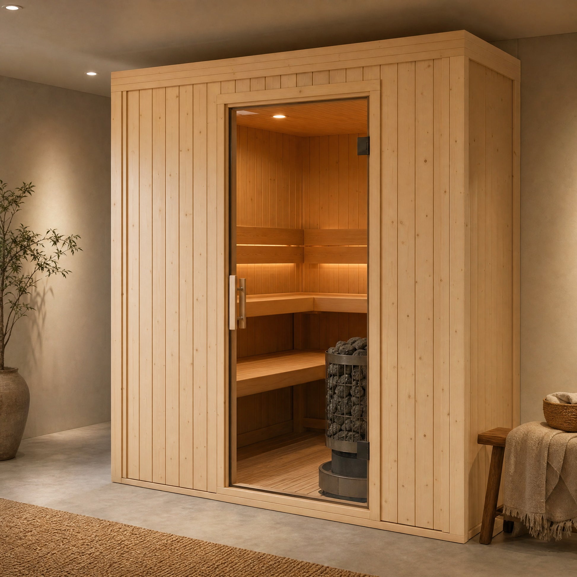 Birchwood Traditional 4-Person Indoor Sauna