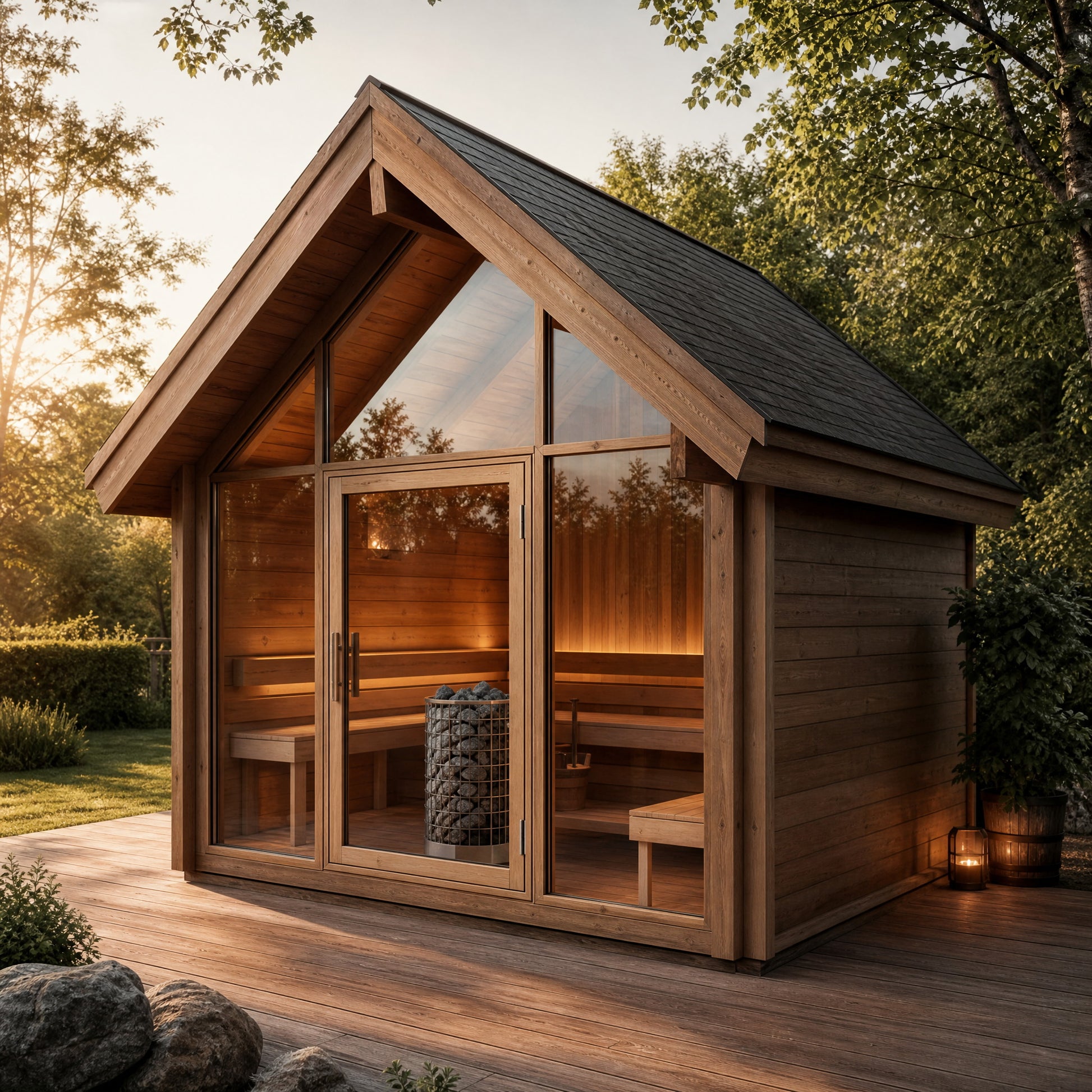 Grand Lodge Traditional 5-Person Outdoor Sauna