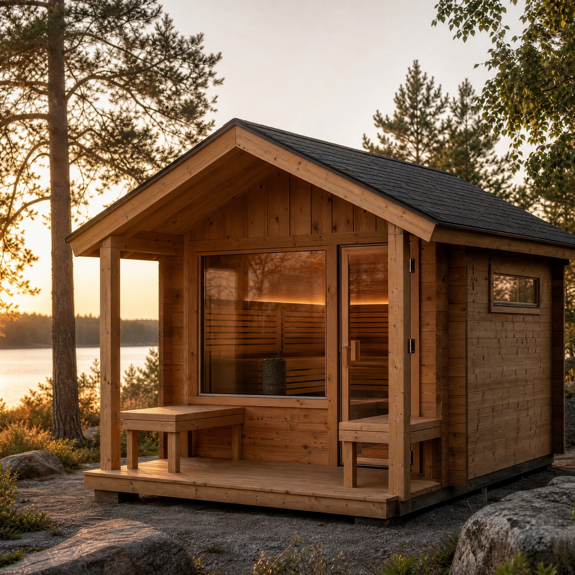 Lakeside Traditional 6-Person Outdoor Sauna